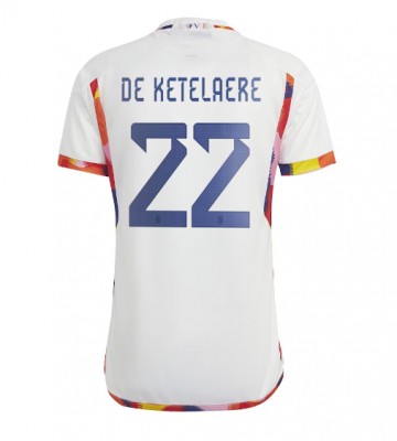 Maillot de foot Belgique Charles De Ketelaere #22 Extérieur Monde 2022 Manches Courte